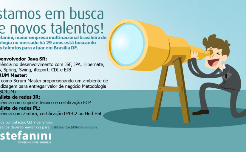 [Grupo Empregos em Brasília] Oportunidades para profissionais de TI 07/11/16