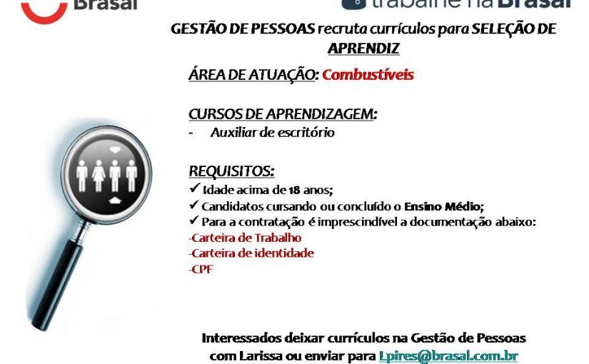 [Grupo Empregos em Brasília] Vaga: APRENDIZ