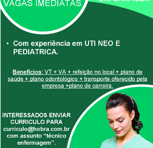 [Grupo Empregos em Brasília] Técnico em Enfermagem – Hospital de Brasília – 27/04/17