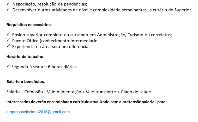 [Grupo Empregos em Brasília] CONSULTOR TELEOPERADOR – 10/05