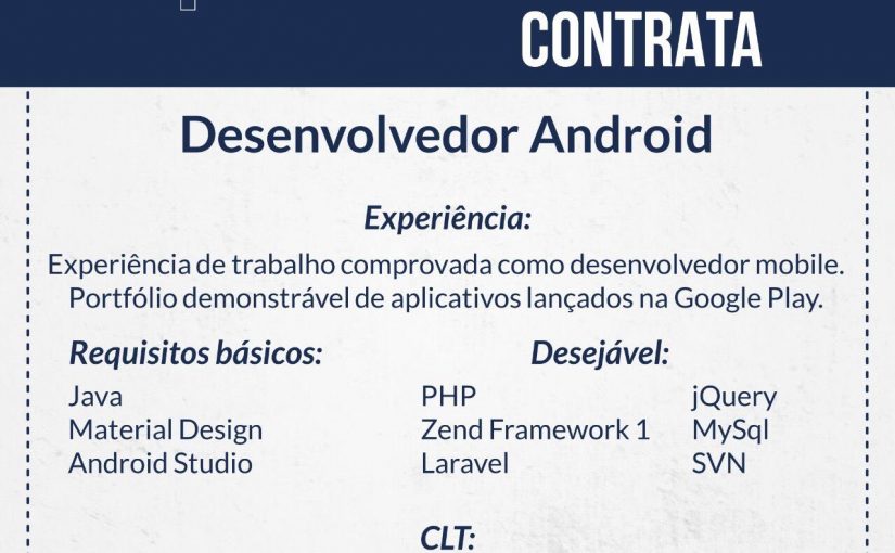 [ClubInfoBSB] Desenvolvedor Android – Goiânia