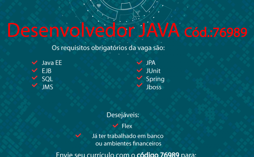 [Grupo Empregos em Brasília] Oportunidade Java- Mirante Tecnologia – 31/05/17