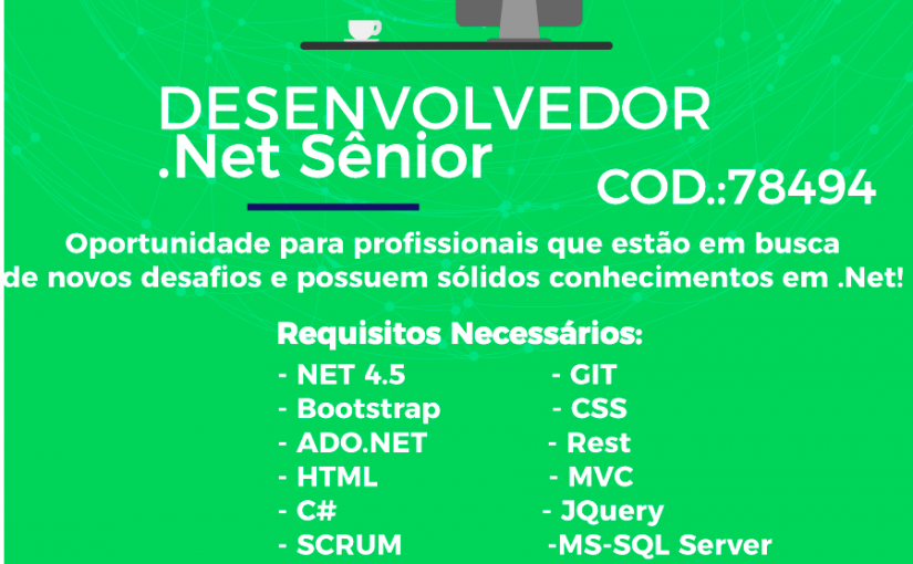 [Grupo Empregos em Brasília] Excelente oportunidade para Desenvolvedor .Net – Mirante Tecnologia – 12/06/17