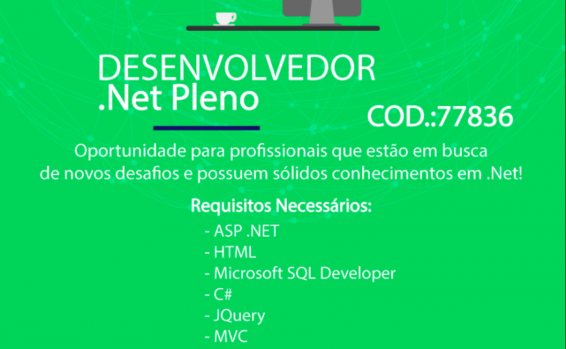 [leonardoti] Excelente oportunidade para Desenvolvedor .Net -Mirante Tecnologia