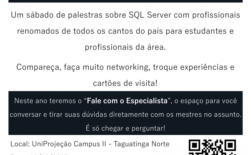 [leonardoti] Evento – SQL Saturday #618 Brasília