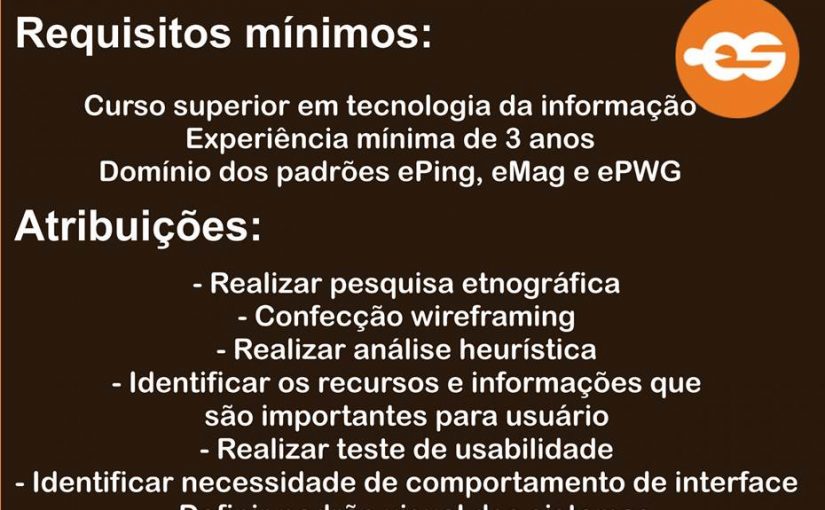 [ClubInfoBSB] Vagas em aberto – ANALISTA DE REQUISITOS, DESIGNERUX e PROGRAMADOR PHP – Empresa ENGESOFTWARE