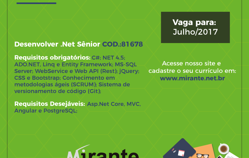 [leonardoti] Oportunidade .NET SÊNIOR –  Mirante Tecnologia