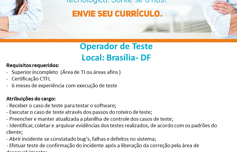 [ClubInfoBSB] Fwd: RSI Informática – Vaga – Operador