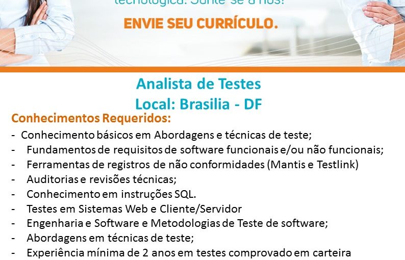 [ClubInfoBSB] Fwd: RSI Informática – Analista de teste