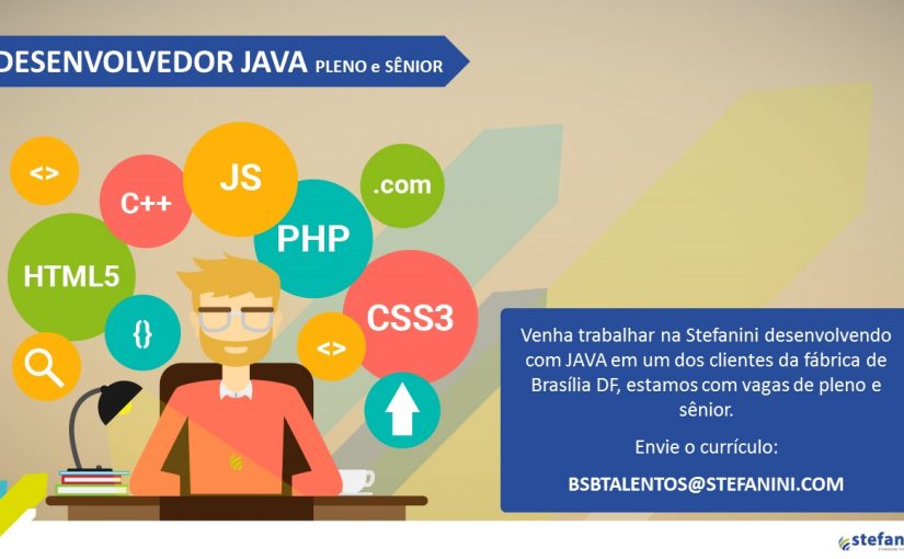 [Grupo Empregos em Brasília] Vaga de desenvolvedor Java PL/SR 03/08/17