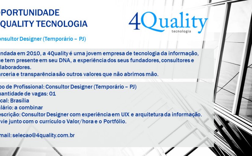 [leonardoti] Divulgação de vaga – Consultor Designer de arquitetura da informação