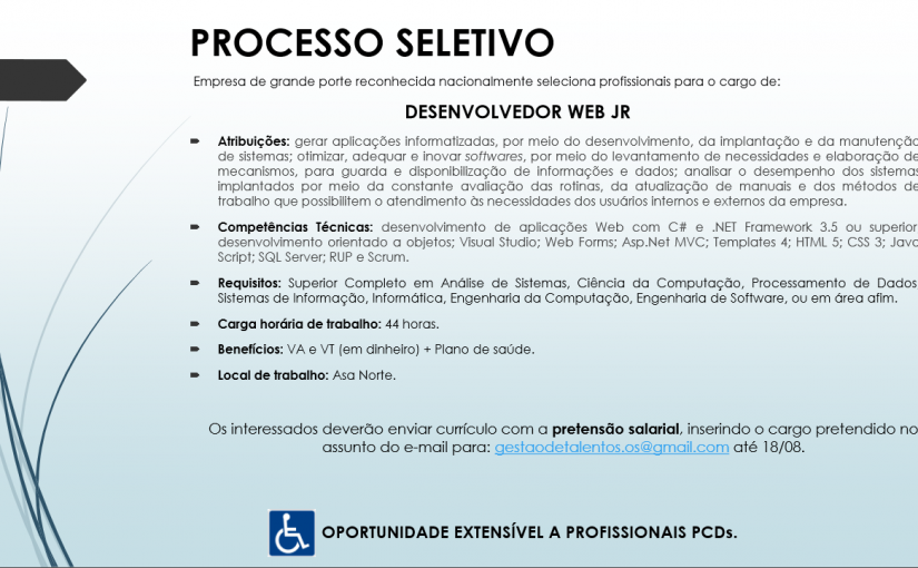 [ClubInfoBSB] Processo Seletivo – Desenvolvedor Web C# JR