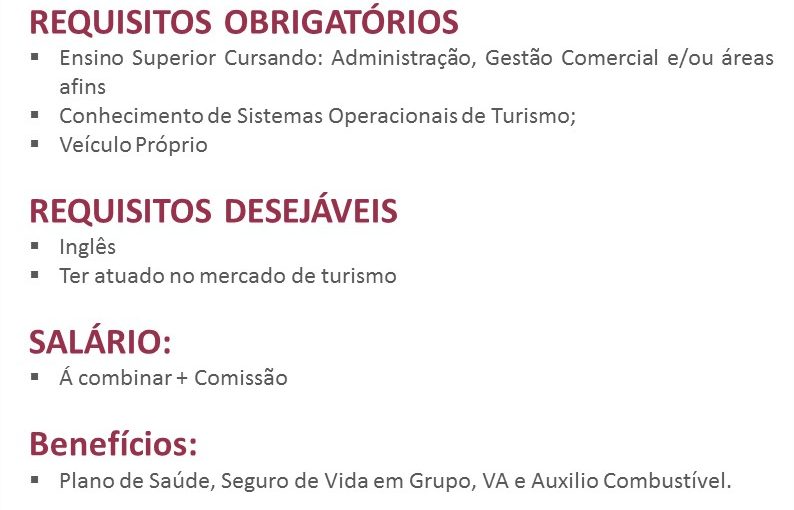 [GEBE Empregos] Oportunidade: Executivo de Vendas – 23/08