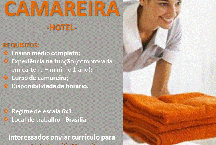 [GEBE Empregos] Camareira – 11/09