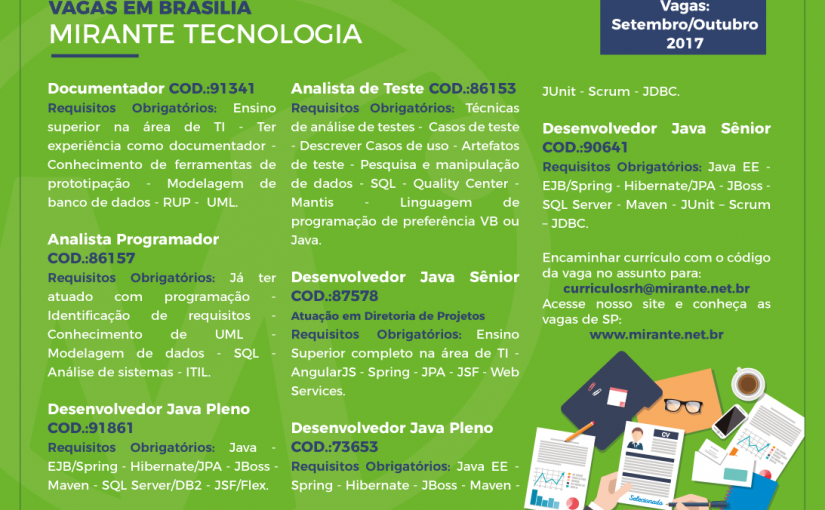 [leonardoti] Oportunidades –  Mirante Tecnologia