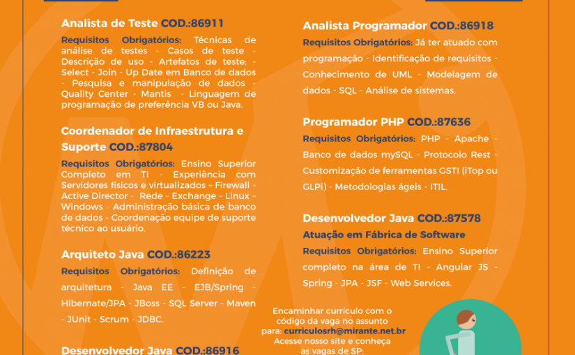 [leonardoti] Oportunidades para PCD –  Mirante Tecnologia