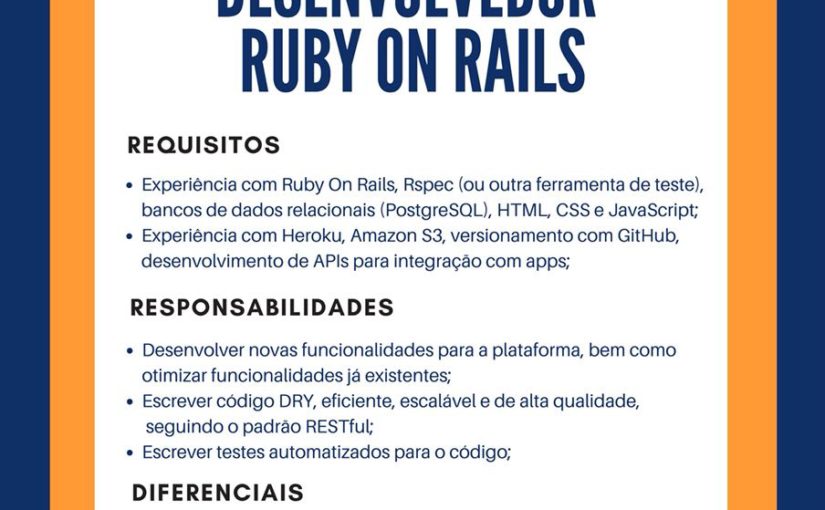 [ClubInfoBSB] Desenvolvedor Ruby on Rails