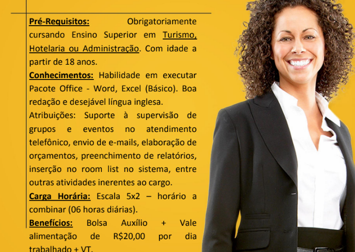 [GEBE Oportunidades] Recrutamento Hplus Hotelaria Estagiário – 03/04