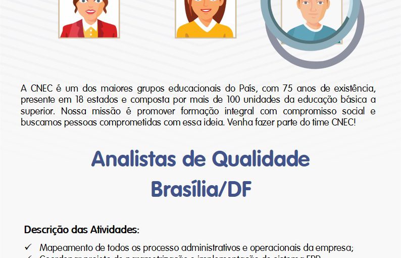[ClubInfoBSB] Analista de Processos e Qualidade – Brasília