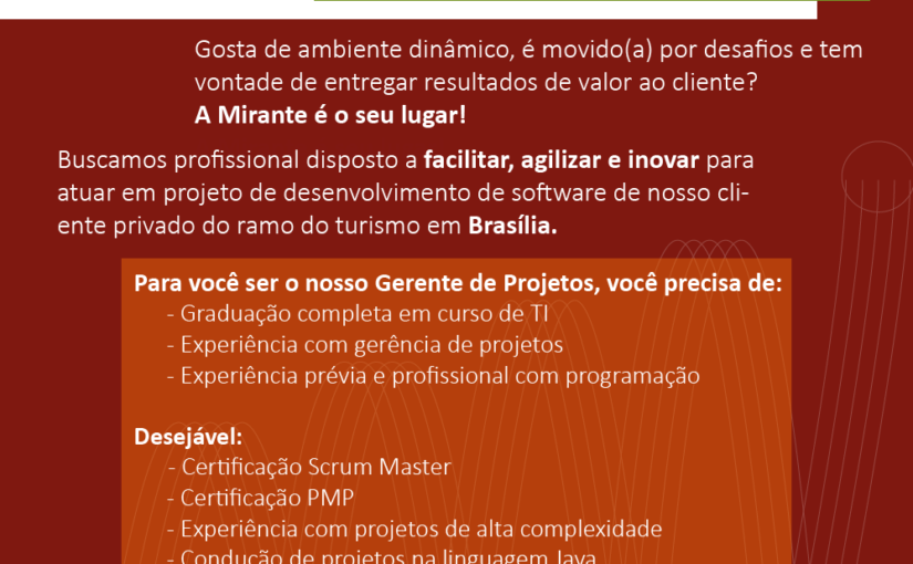 [leonardoti] Vaga Gerente de Projetos – Brasília