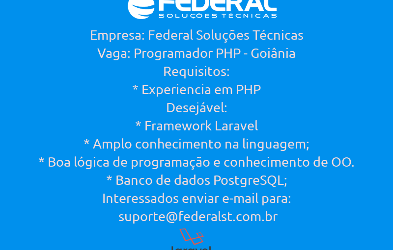 [ClubInfoBSB] Programador PHP – Goiânia
