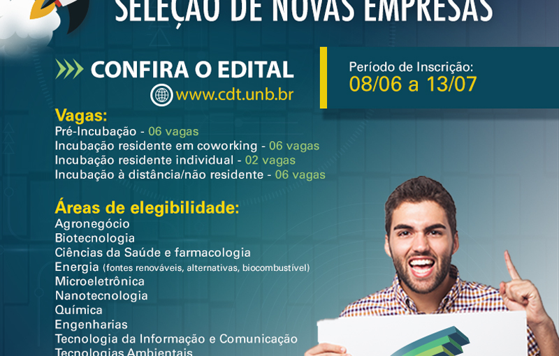 [GEBE Oportunidades] Seleção de Empreendimentos – Programa Multincubadora de Empresas do CDT/UnB. 03/07