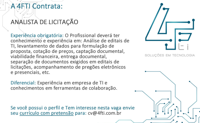 [leonardoti] 4Fti Contrata – Analista de Licitação