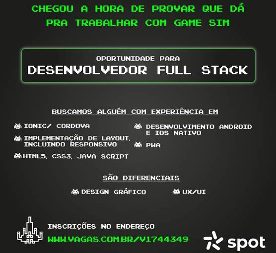 [ClubInfoBSB] Oportunidade para Desenvolvedor Full Stack