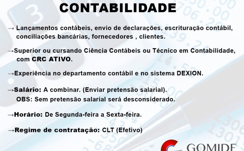 [GEBE Oportunidades] Estágio e Técnico contábil