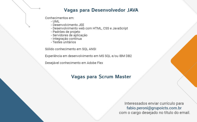 [ClubInfoBSB] Desenvolvedor Java e Scrum Master