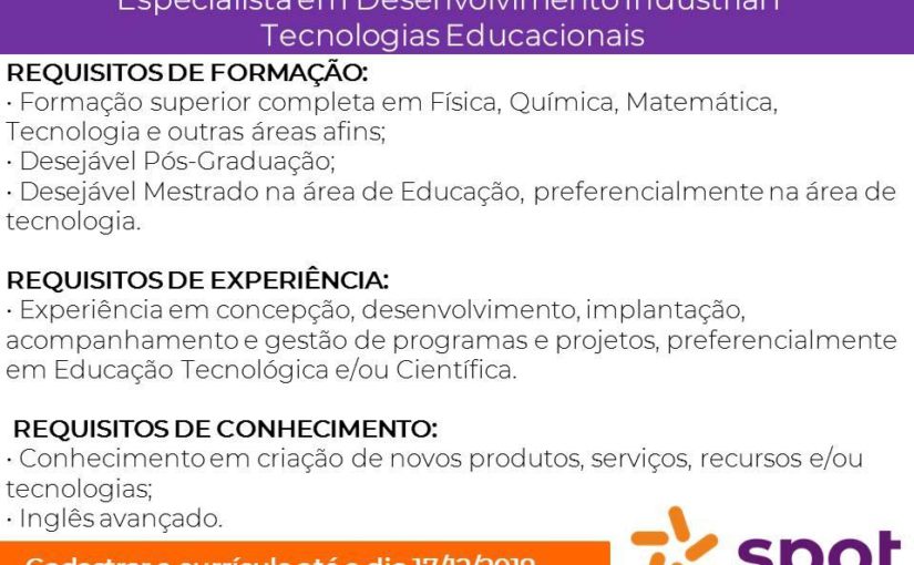 [leonardoti] Oportunidade para área de Tecnologias Educacionais