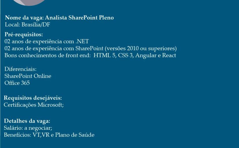 [ClubInfoBSB] Fwd: [VAGA] Analista SharePoint PLENO