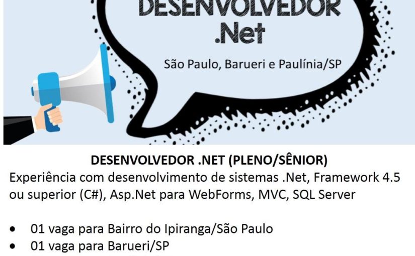 [leonardoti] 03 VAGAS .NET – SÃO PAULO / BARUERI/ PAULÍNIA