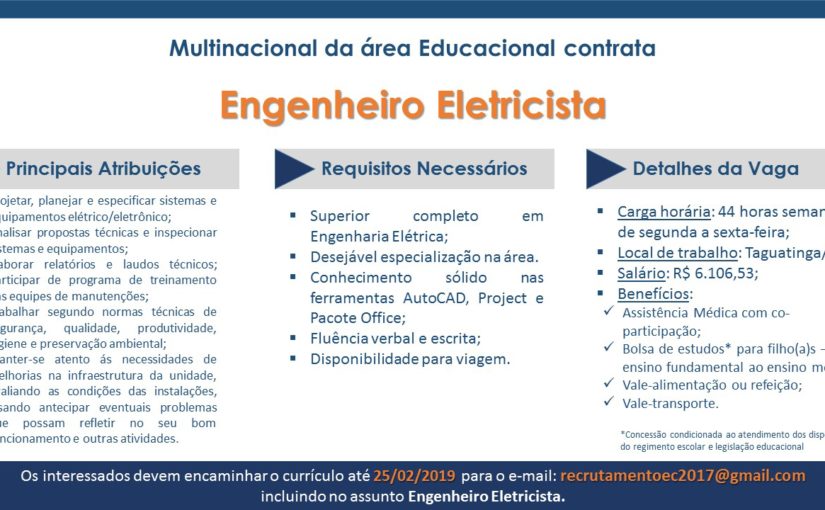 [leonardoti] Oportunidade Engenheiro Eletricista