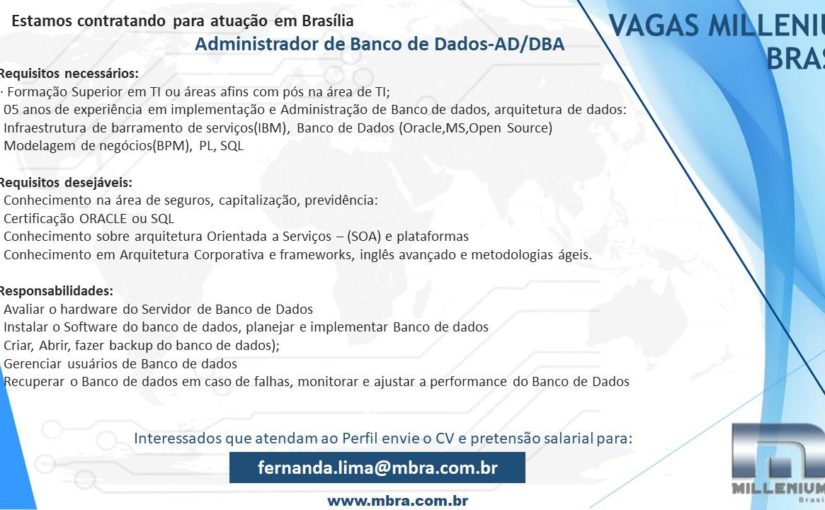 [ClubInfoBSB] Administrador de Banco de Dados – AD/DBA