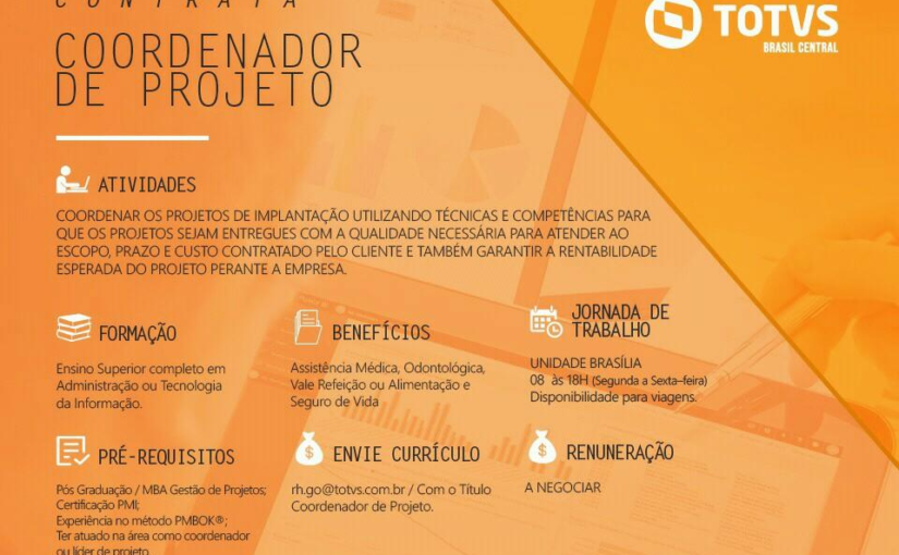 [ClubInfoBSB] Coordenador de Projetos (certificado PMP)