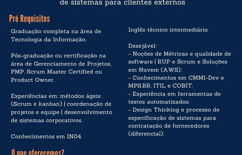 [ClubInfoBSB] Vaga – Coordenador de Projetos (Brasília)