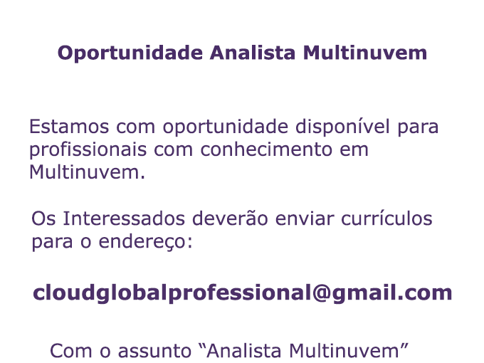 [ClubInfoBSB] Oportunidade – Analista Multinuvem