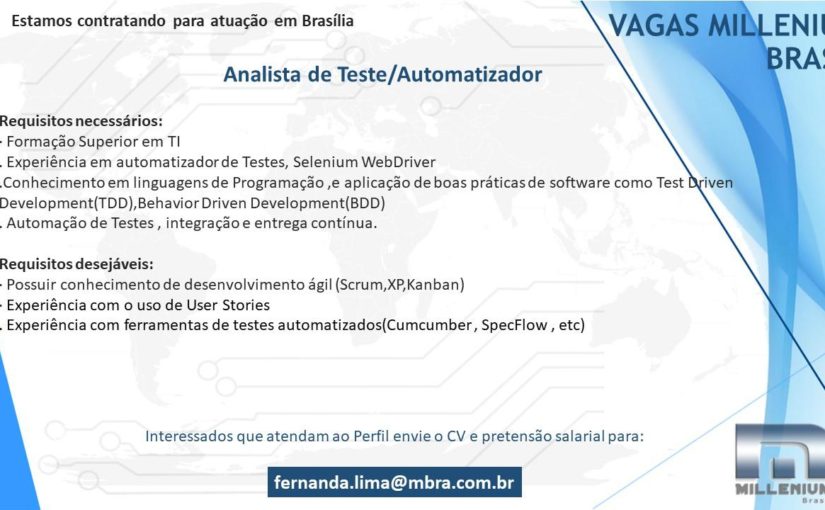 [ClubInfoBSB] ANALISTA DE TESTE/AUTOMATIZADOR