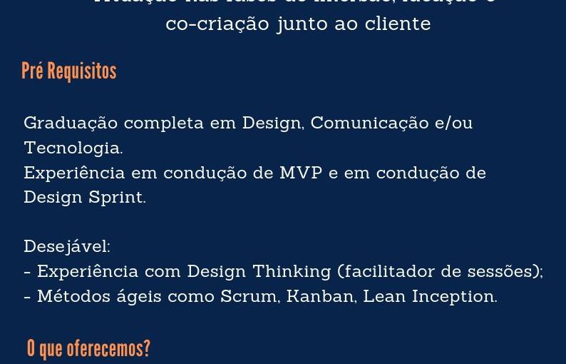 [ClubInfoBSB] VAGA – ANALISTA DE DESIGN THINKING