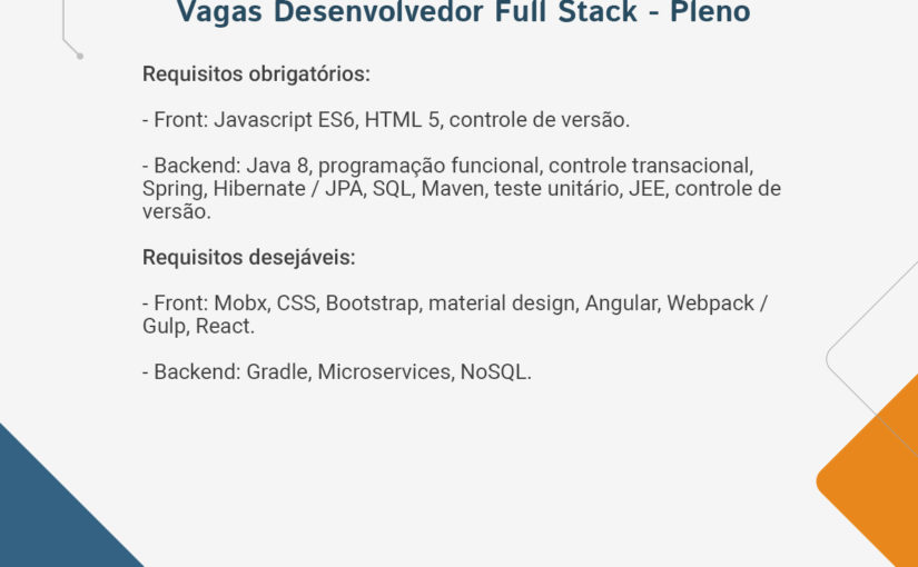 [ClubInfoBSB] Desenvolvedor Full Stack – Pleno