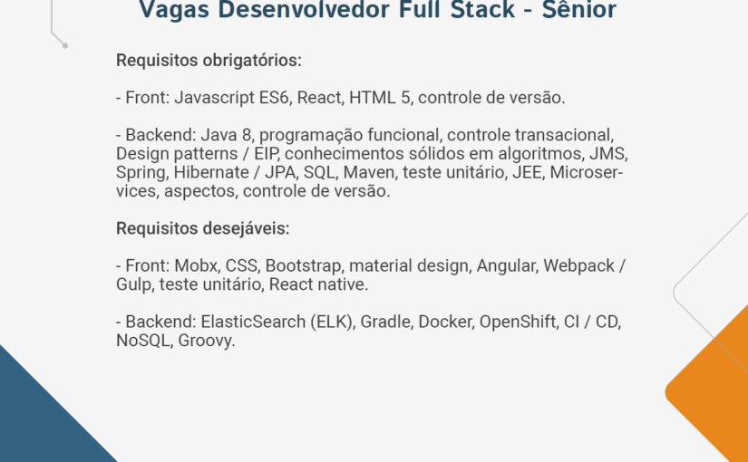 [ClubInfoBSB] Desenvolvedor Full Stack – Sênior