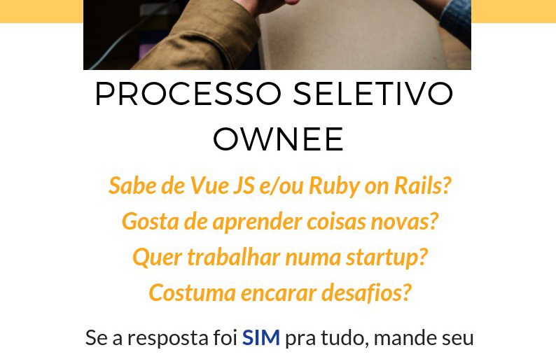 [ClubInfoBSB] Processo seletivo