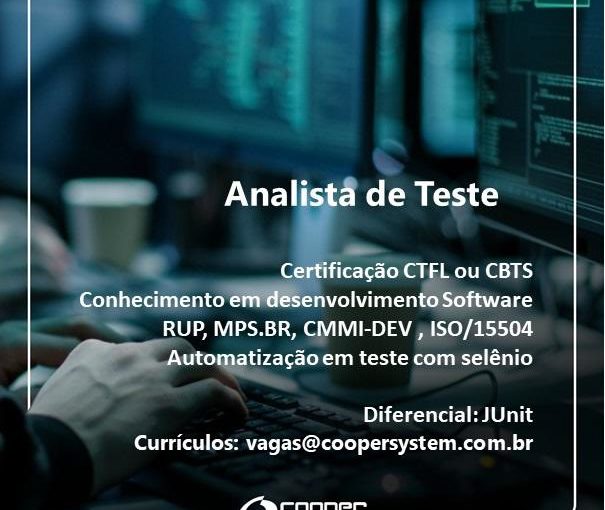 [ClubInfoBSB] Oportunidade Analista de Teste- Coopersystem