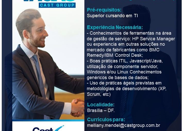 [ClubInfoBSB] Oportunidade Castgroup – Analista de Sistemas Service Management