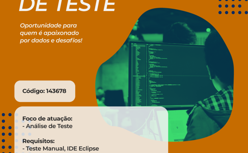 [leonardoti] Oportunidades Analista de TESTE- Mirante Tecnologia