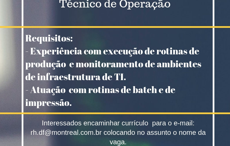 [ClubInfoBSB] Técnico de operação