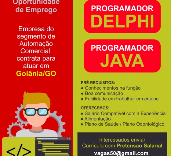 [ClubInfoBSB] Programador DELPHI/JAVA – GO