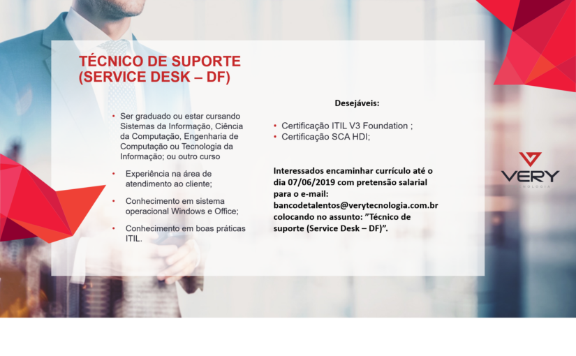 [ClubInfoBSB] Vaga para ServiceDesk