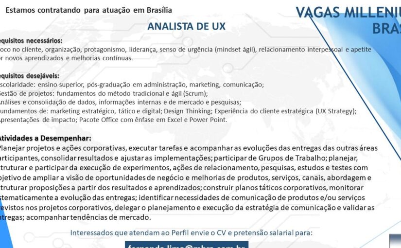 [ClubInfoBSB] ANALISTA DE UX